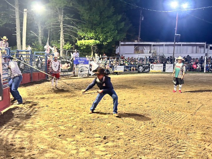 Action at the New England Rodeo. Photo by Emma Siebold. Copyright 2024 Emma Siebold.