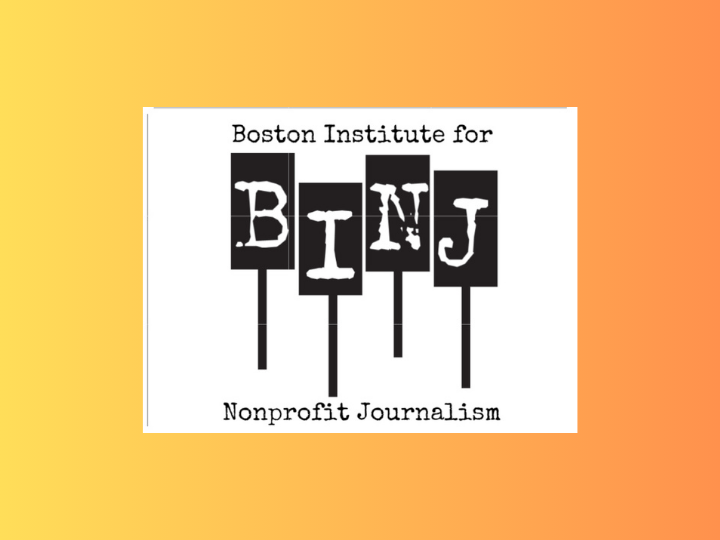 Boston Institute for Nonprofit News logo in a colorful gradient frame