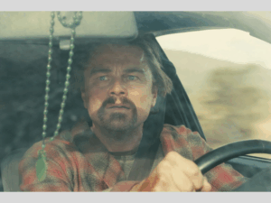 Leonardo DiCaprio as Bob in "One Battle After Another." Photograph courtesy Warner Bros. Pictures.