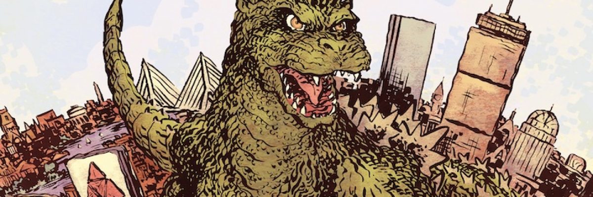 GODZILLA VS BOSTON Cover by Jesse Lonergan via IDW