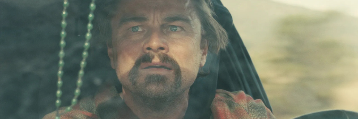 Leonardo DiCaprio as Bob in "One Battle After Another." Photograph courtesy Warner Bros. Pictures.