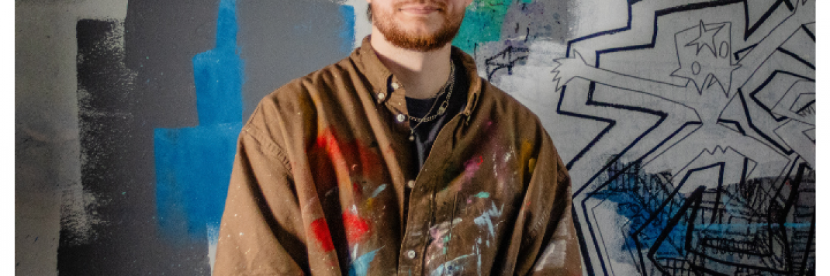 Painter SUVAD H in his Salem, Mass. studio.